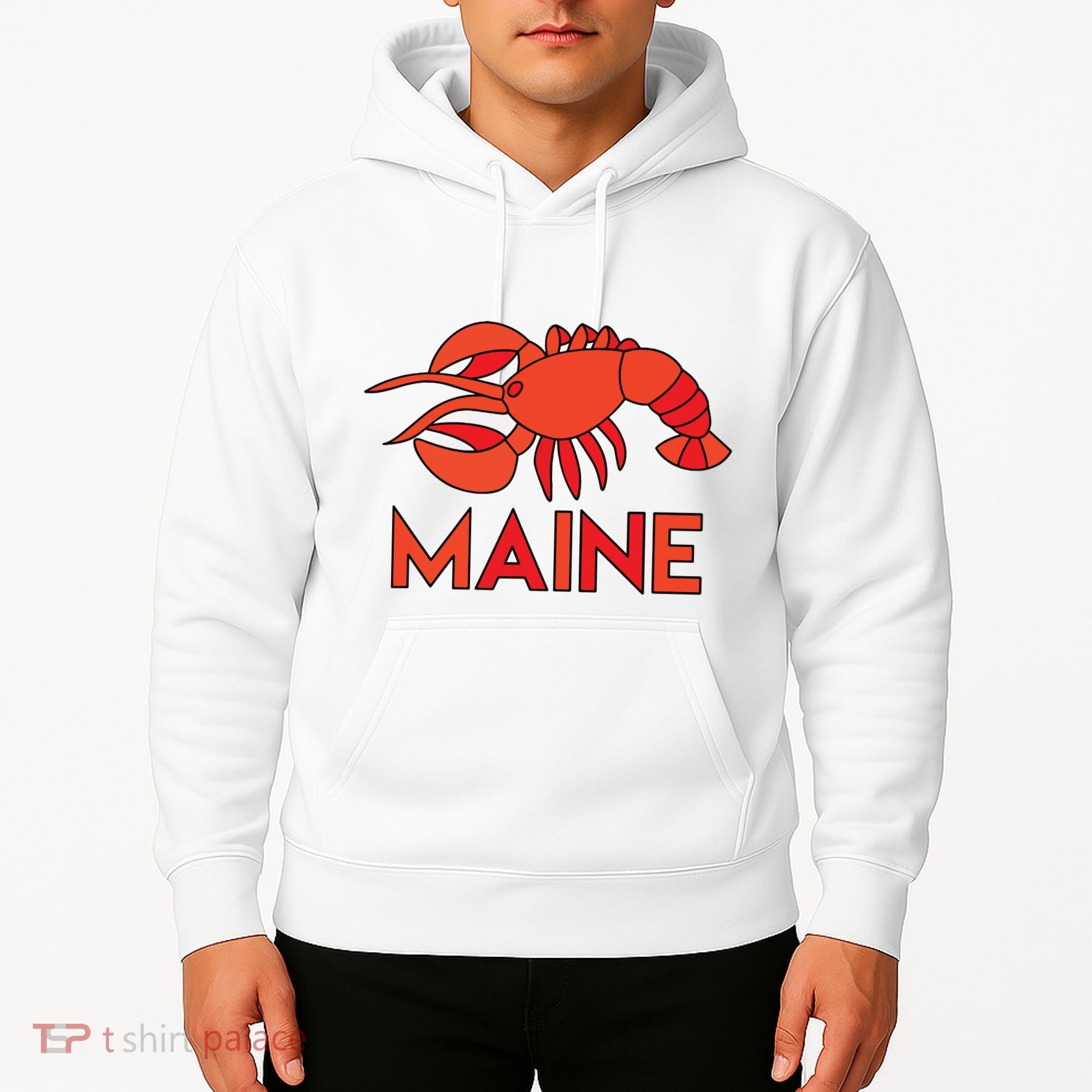 Maine Gift Lobster Stained Glass Lobster Hoodie