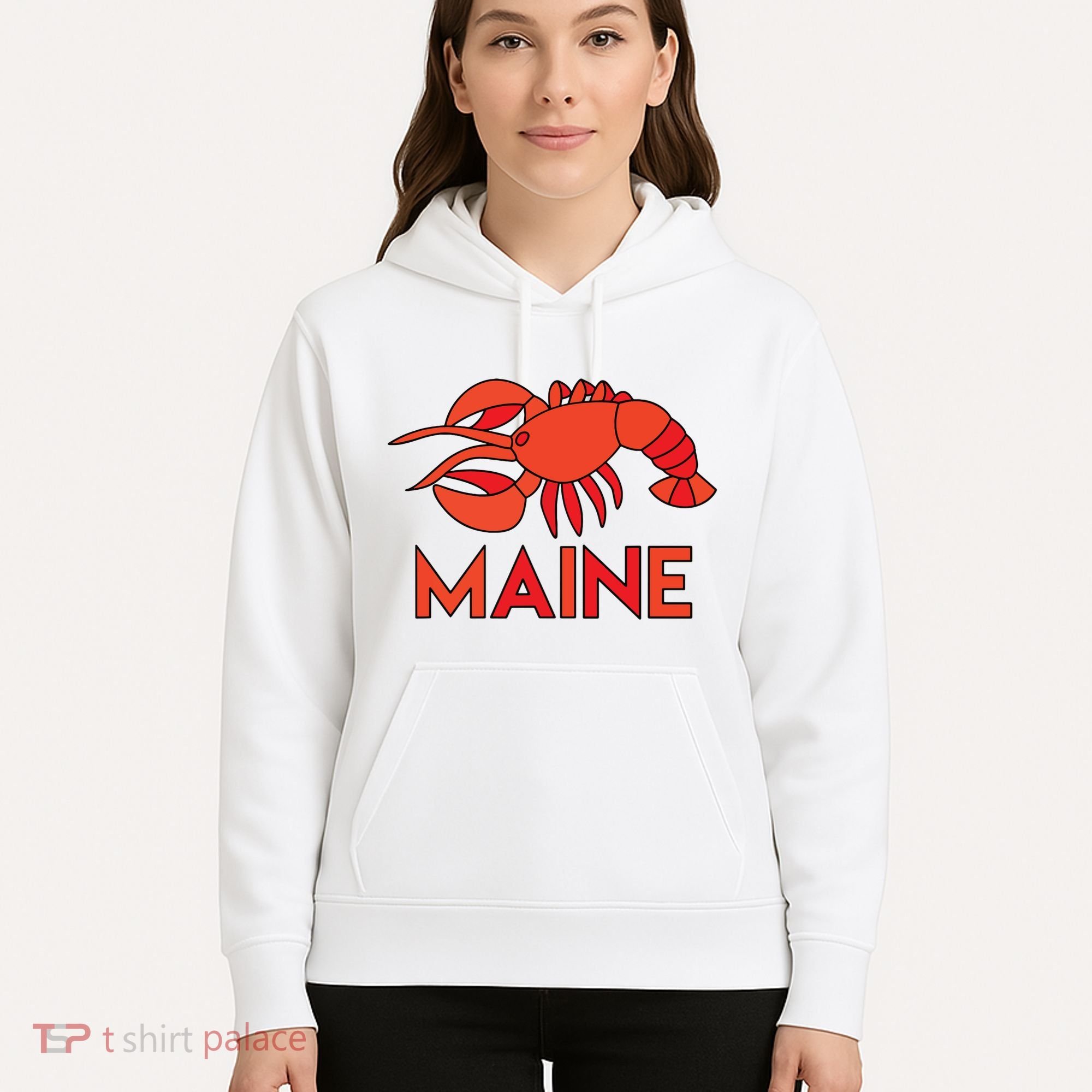 Maine Gift Lobster Stained Glass Lobster Hoodie
