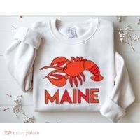 Maine Gift Lobster Stained Glass Lobster Sweatshirt thumb 2