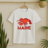 Maine Gift Lobster Stained Glass Lobster T-Shirt thumb 2