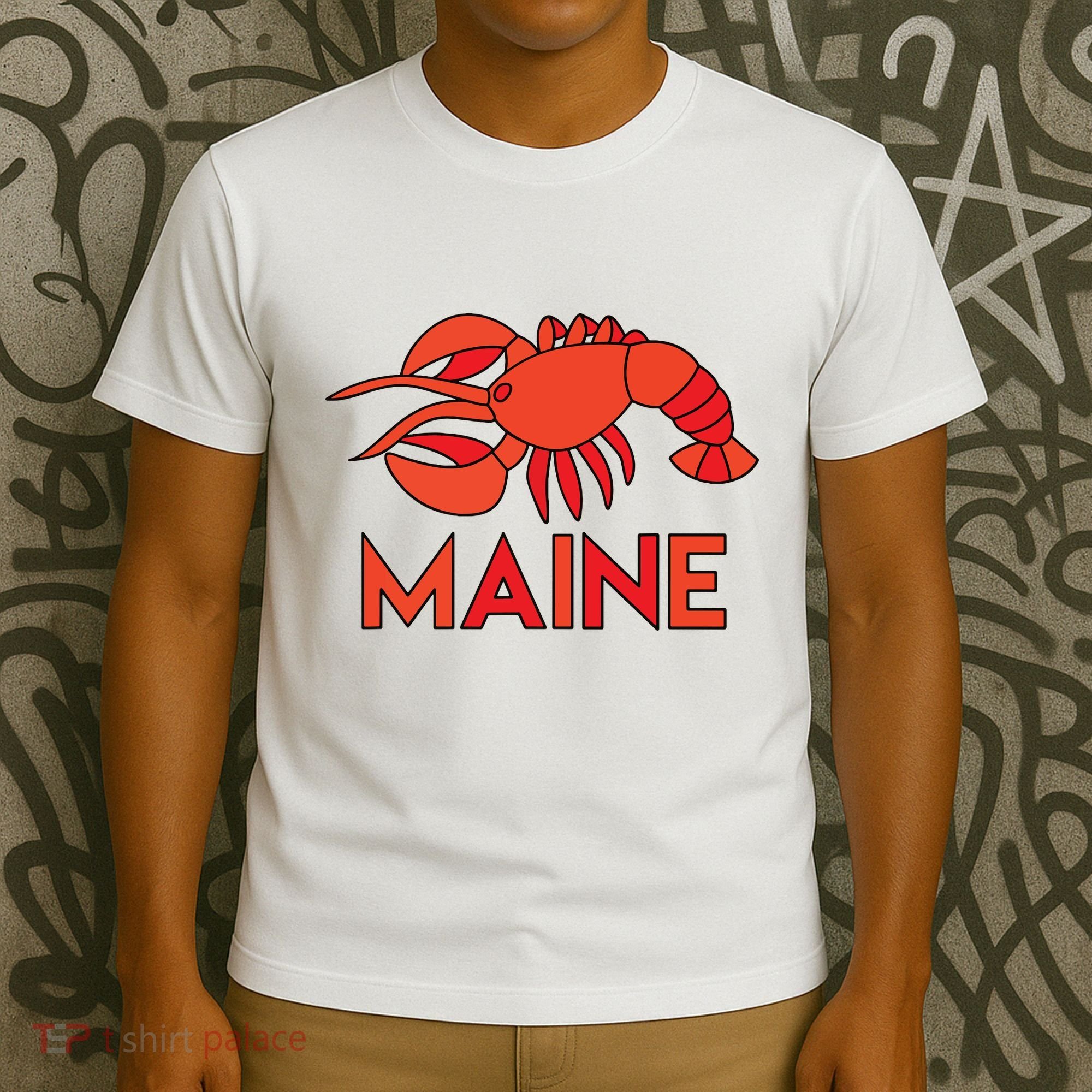 Maine Gift Lobster Stained Glass Lobster T-Shirt
