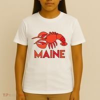 Maine Gift Lobster Stained Glass Lobster T-Shirt thumb 4