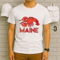 Maine Gift Lobster Stained Glass Lobster T-Shirt thumb 6