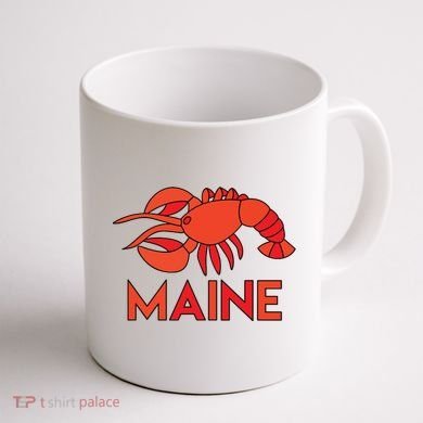 Maine Gift Lobster Stained Glass Lobster Coffee Mug back