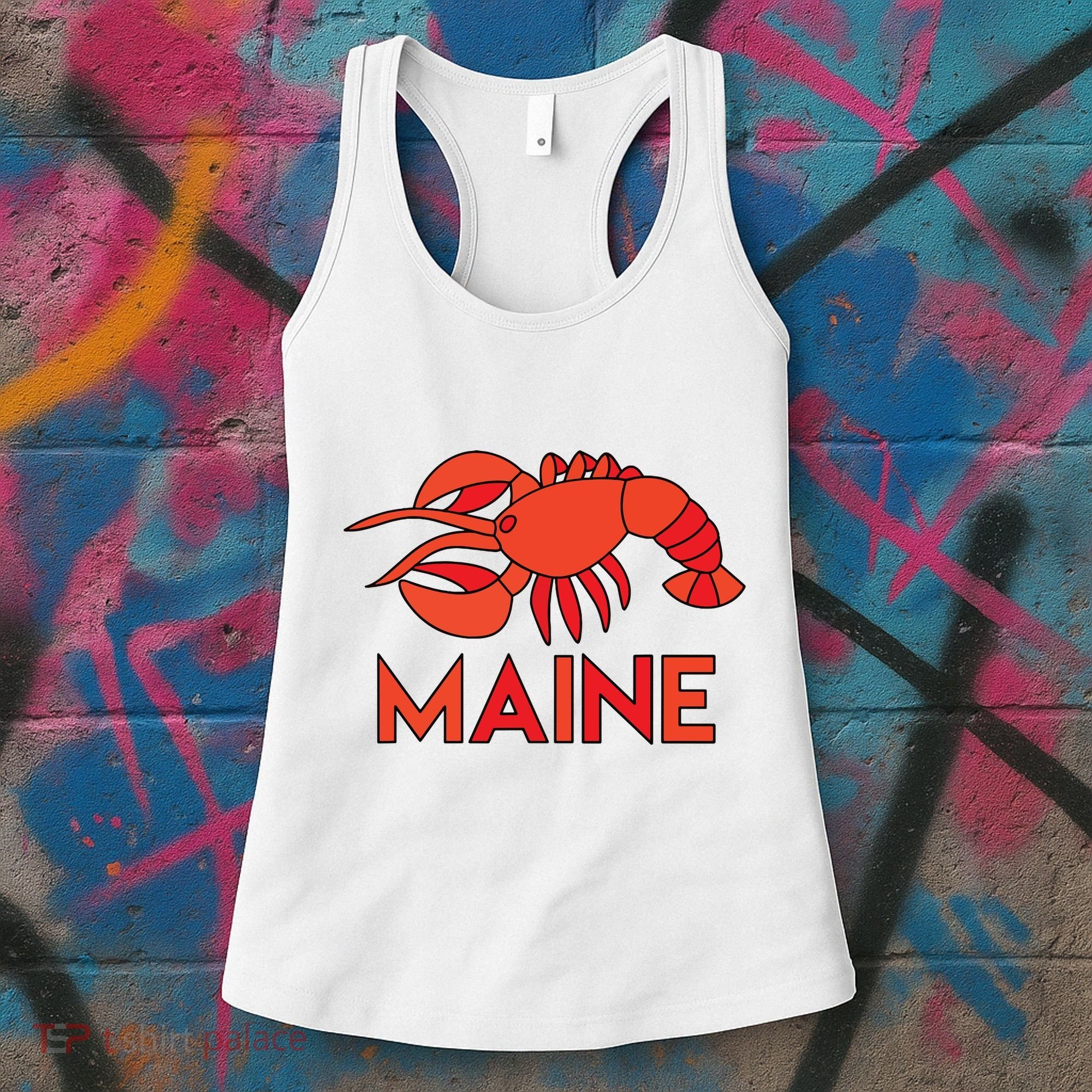 Maine Gift Lobster Stained Glass Lobster Women's Tank Top