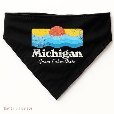 Michigan Great Lakes State USA-Made Doggie Bandana