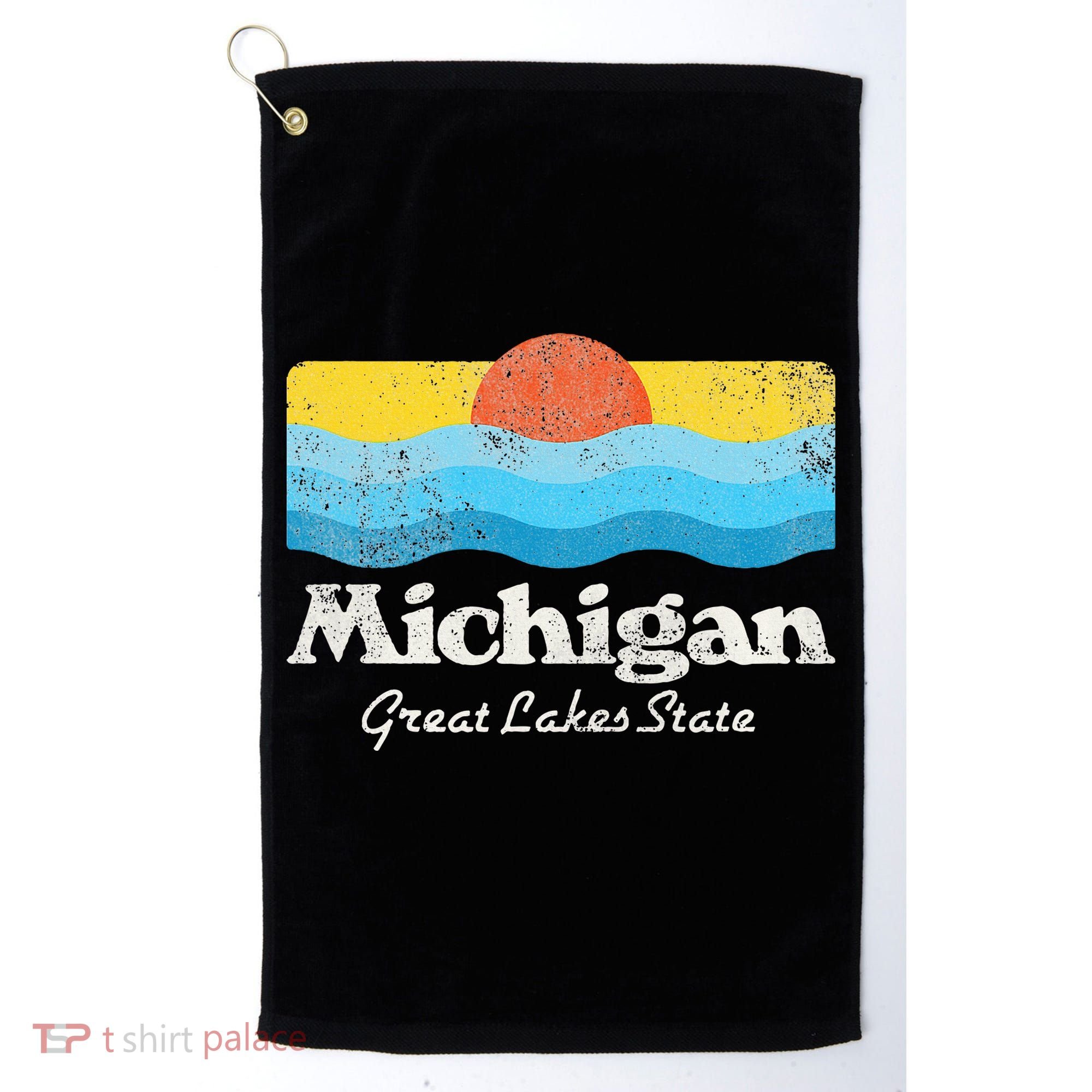 Michigan Great Lakes State Golf Towel