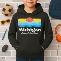 Michigan Great Lakes State Kids Hoodie thumb 2