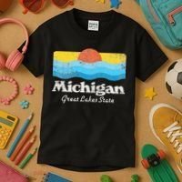 Michigan Great Lakes State Kids T-Shirt thumb 3