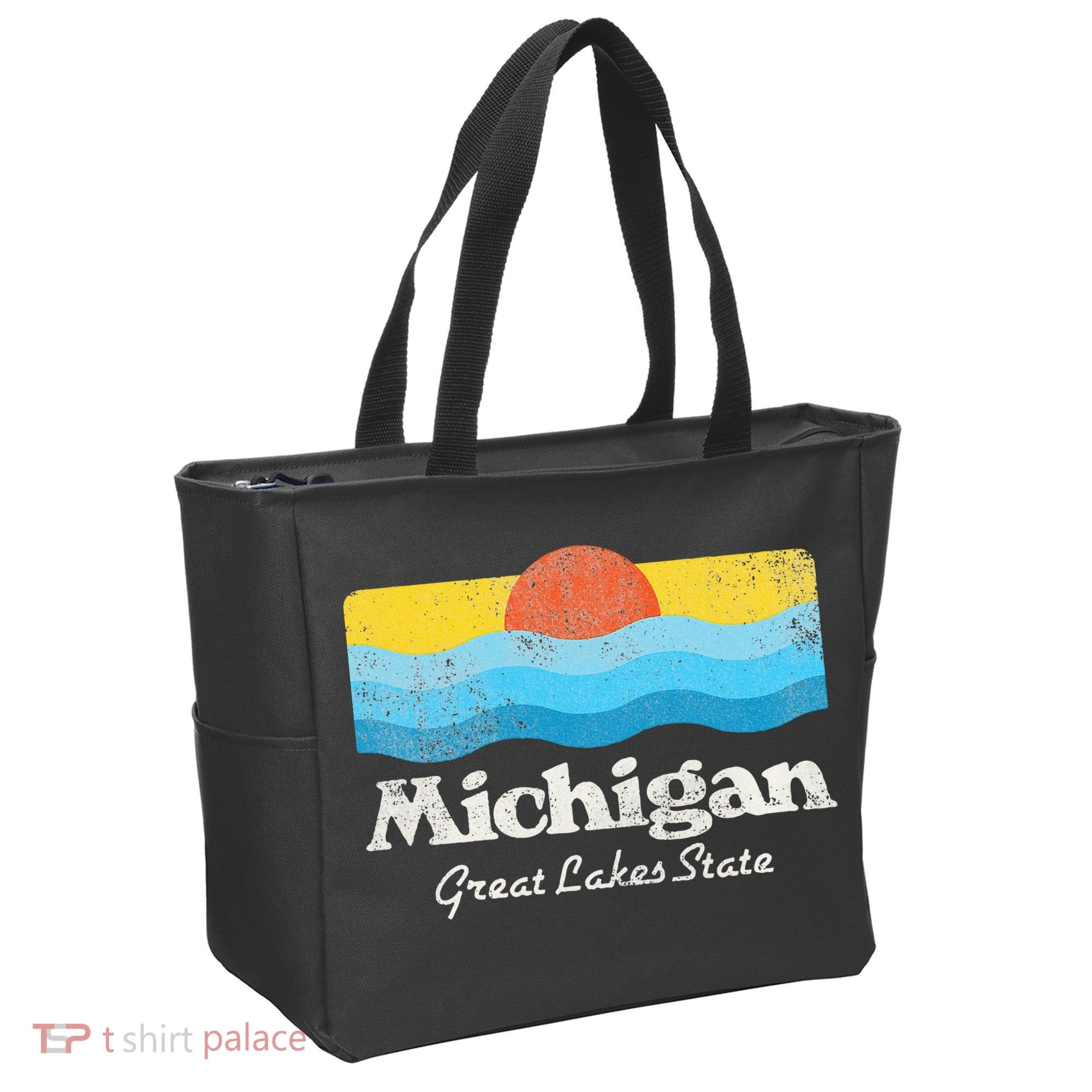 Michigan Great Lakes State Tote Bag