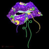 Mardi Gras Lip Beads Festive Backpack thumb 2