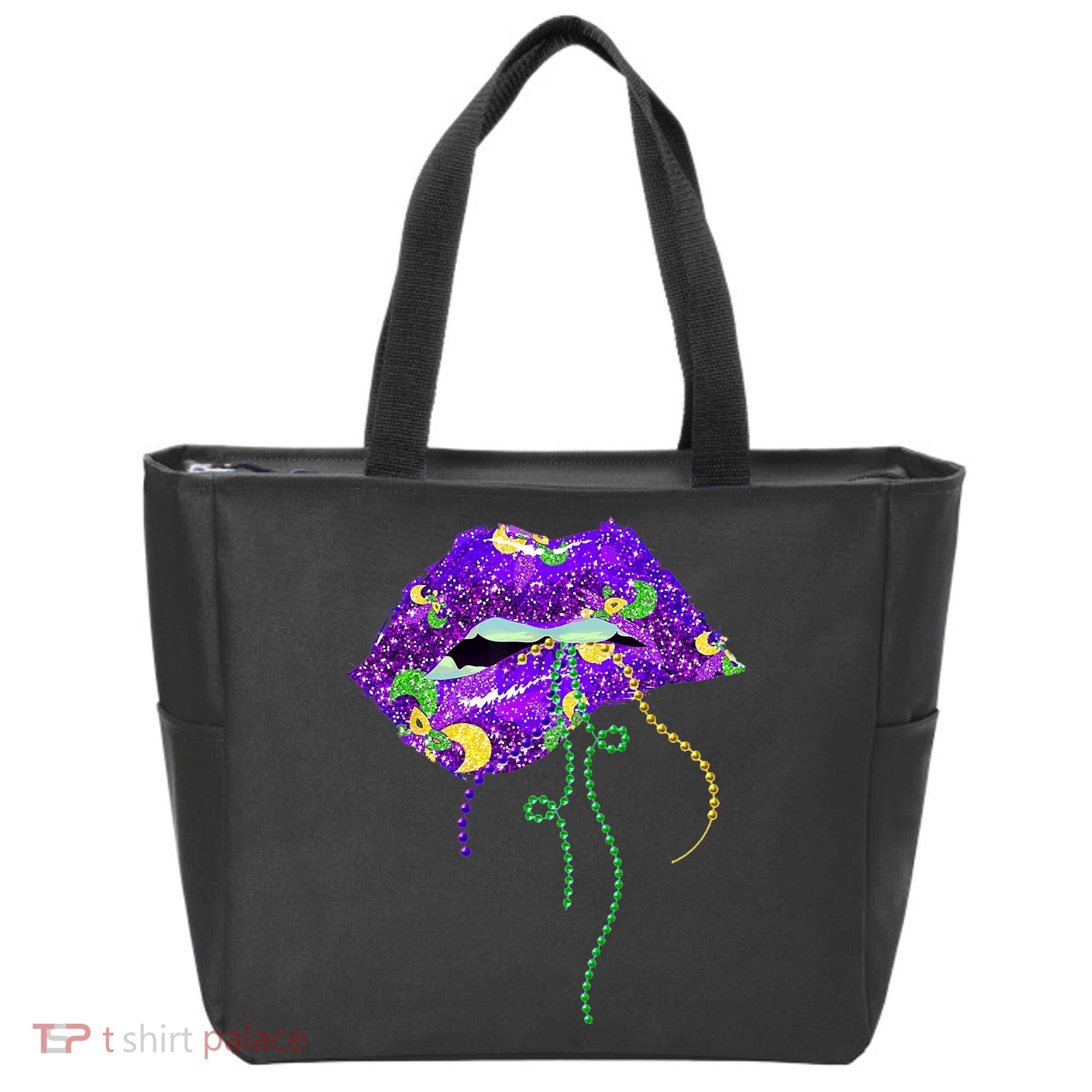 Mardi Gras Lip Beads Festive Tote Bag