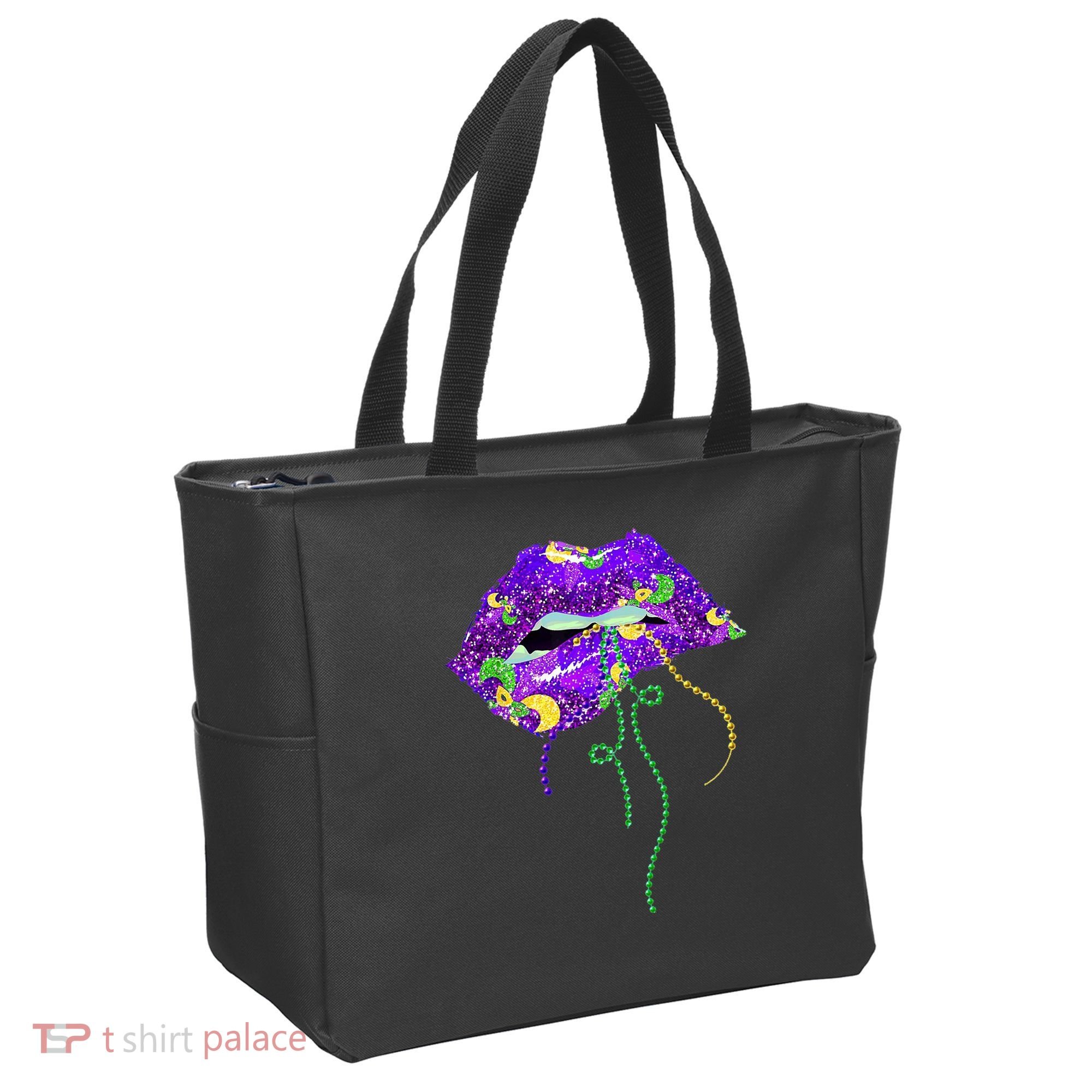 Mardi Gras Lip Beads Festive Tote Bag