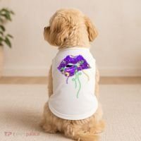 Mardi Gras Lip Beads Festive Doggie Tank thumb 2