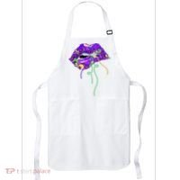 Mardi Gras Lip Beads Festive Apron thumb 0