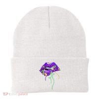 Mardi Gras Lip Beads Festive Beanie thumb 0