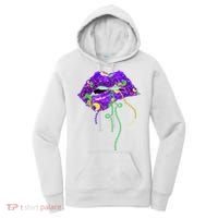 Mardi Gras Lip Beads Festive Women's Hoodie thumb 0