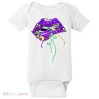 Mardi Gras Lip Beads Festive Baby Bodysuit thumb 0