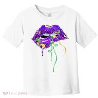 Mardi Gras Lip Beads Festive Toddler T-Shirt thumb 0