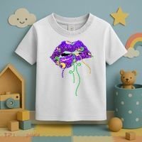 Mardi Gras Lip Beads Festive Toddler T-Shirt thumb 3