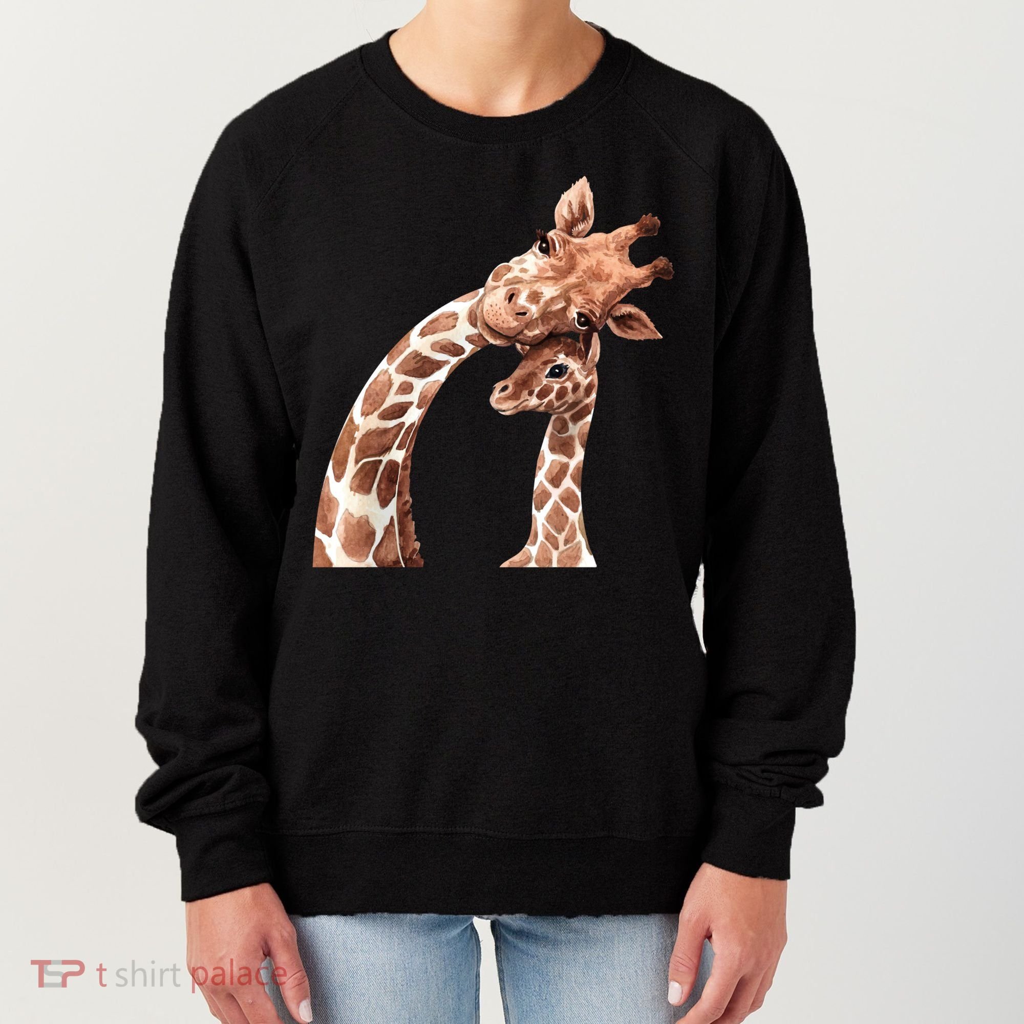 Mama Giraffe Love Gift; Protect Giraffe Gift; Gift Women's Sweatshirt