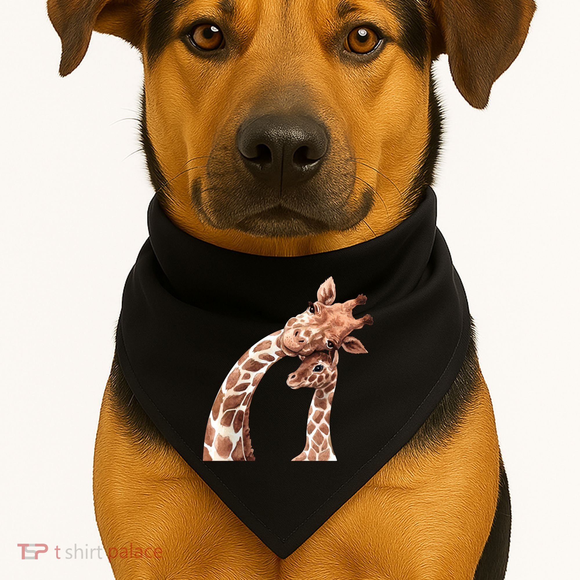 Mama Giraffe Love Gift; Protect Giraffe Gift; Gift USA-Made Doggie Bandana