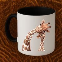 Mama Giraffe Love Gift; Protect Giraffe Gift; Gift Coffee Mug thumb 2