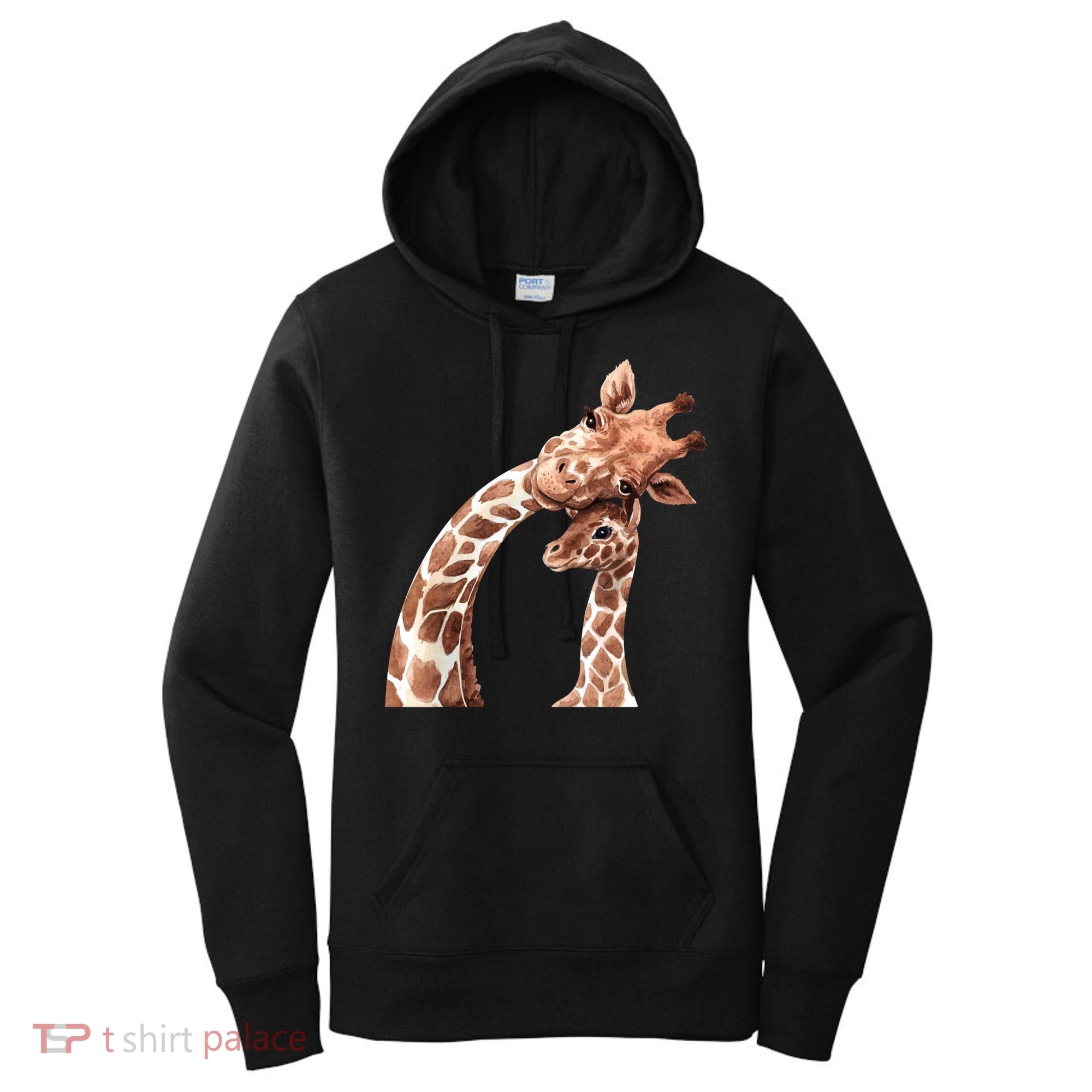 Mama Giraffe Love Gift; Protect Giraffe Gift; Gift Women's Hoodie