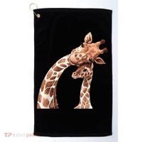 Mama Giraffe Love Gift; Protect Giraffe Gift; Gift Golf Towel thumb 0