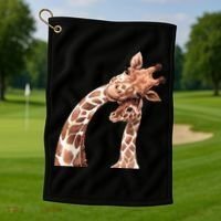 Mama Giraffe Love Gift; Protect Giraffe Gift; Gift Golf Towel thumb 1