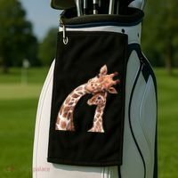Mama Giraffe Love Gift; Protect Giraffe Gift; Gift Golf Towel thumb 2