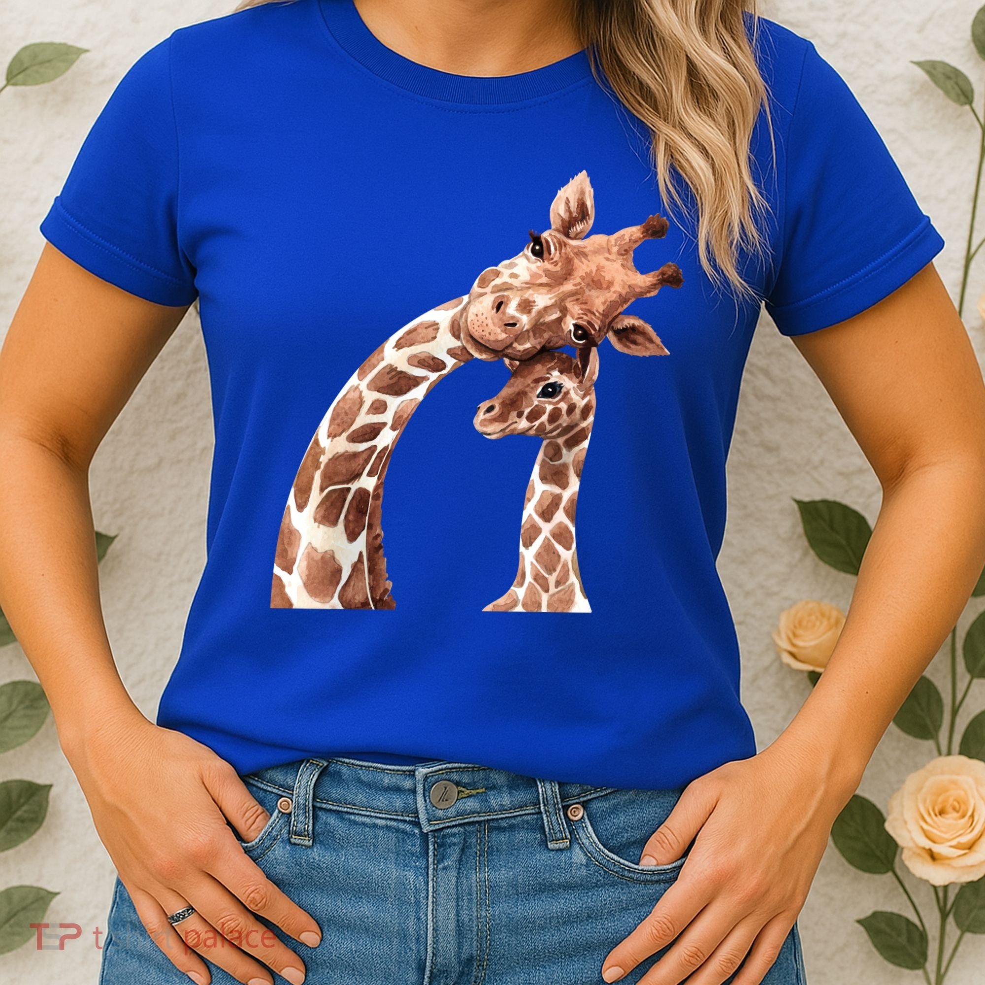 Mama Giraffe Love Gift; Protect Giraffe Gift; Gift Women's T-Shirt