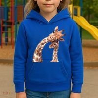 Mama Giraffe Love Gift; Protect Giraffe Gift; Gift Kids Hoodie thumb 3