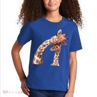 Mama Giraffe Love Gift; Protect Giraffe Gift; Gift Kids T-Shirt thumb 2