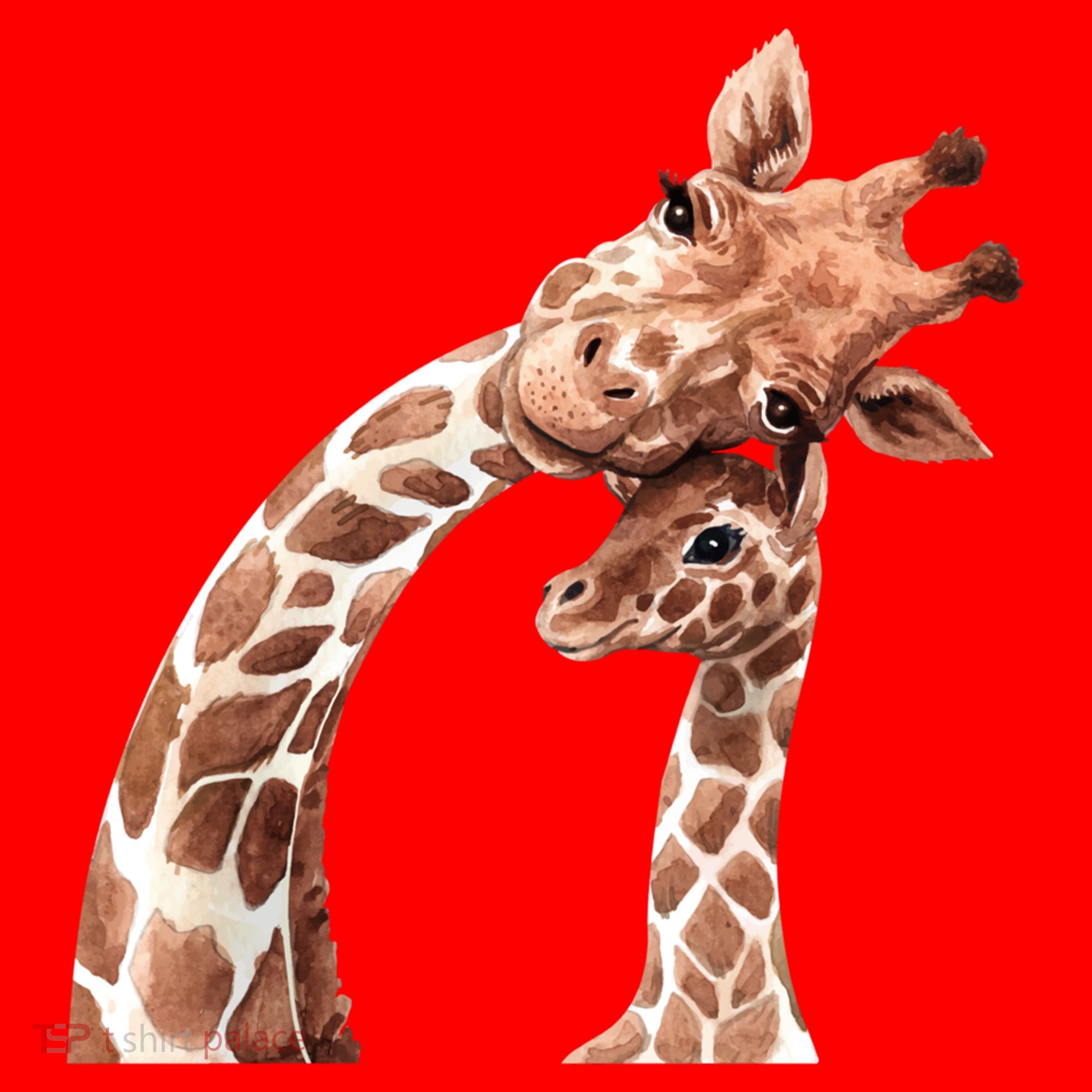 Mama Giraffe Love Gift; Protect Giraffe Gift; Gift Santa Hat