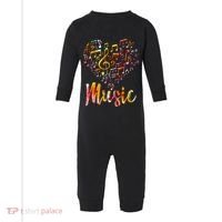 Musician Gift Musical Instrument Music Notes Treble Clef Infant Fleece One Piece thumb 0