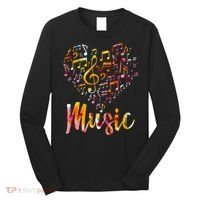 Musician Gift Musical Instrument Music Notes Treble Clef Long Sleeve Shirt thumb 0