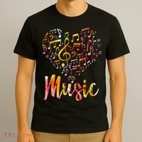 Musician Gift Musical Instrument Music Notes Treble Clef T-Shirt thumb 3