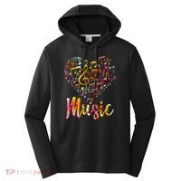 Musician Gift Musical Instrument Music Notes Treble Clef Performance Fleece Hoodie thumb 0