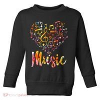 Musician Gift Musical Instrument Music Notes Treble Clef Toddler Sweatshirt thumb 0