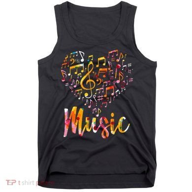 Musician Gift Musical Instrument Music Notes Treble Clef Tank Top
