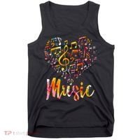 Musician Gift Musical Instrument Music Notes Treble Clef Tank Top thumb 0