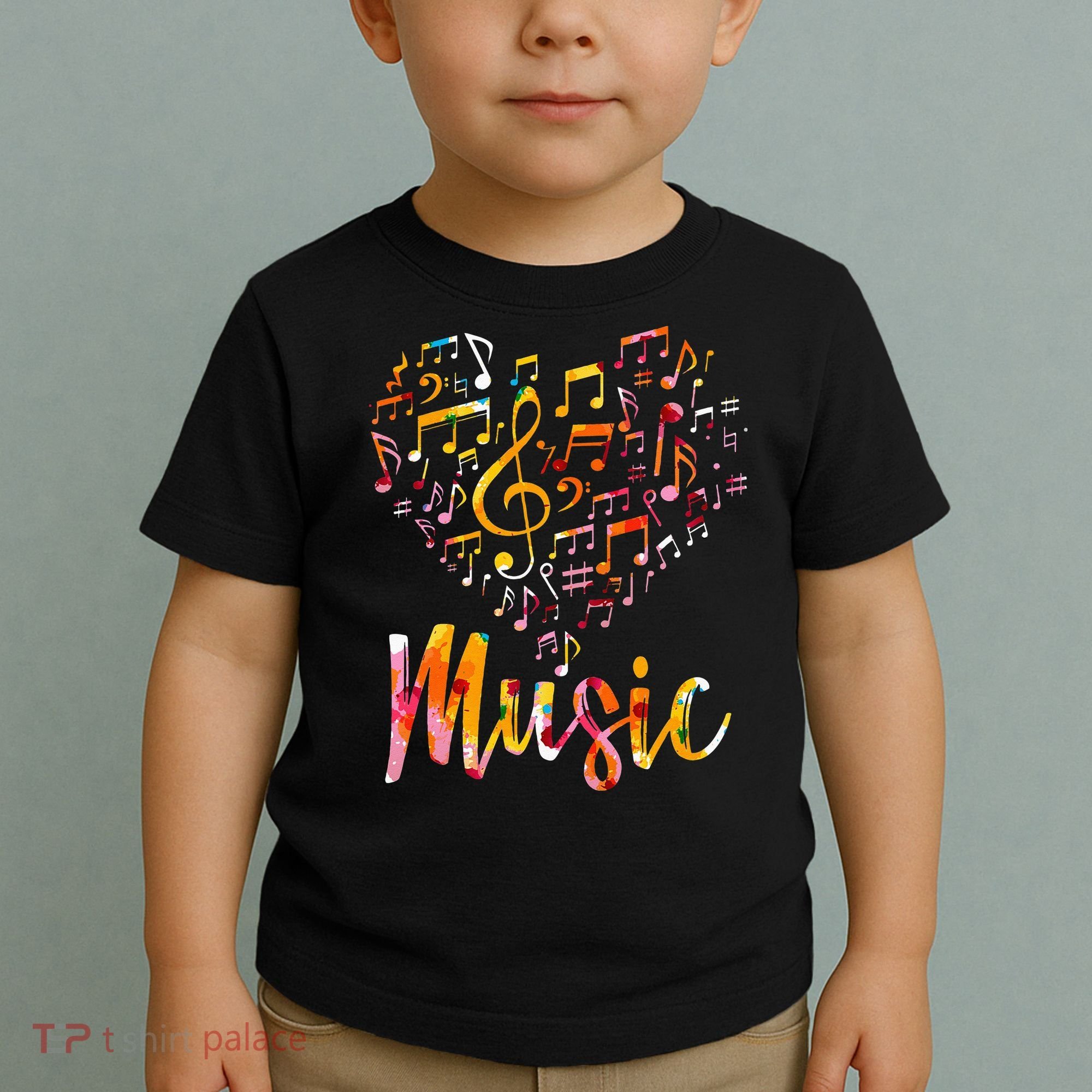 Musician Gift Musical Instrument Music Notes Treble Clef Toddler T-Shirt