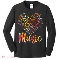 Musician Gift Musical Instrument Music Notes Treble Clef Kids Long Sleeve Shirt thumb 0