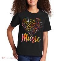 Musician Gift Musical Instrument Music Notes Treble Clef Kids T-Shirt thumb 2
