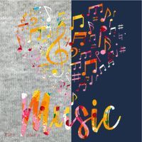 Musician Gift Musical Instrument Music Notes Treble Clef Kids Colorblock Raglan Jersey thumb 2