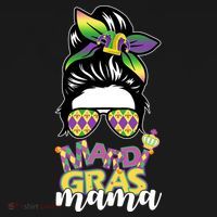 Mardi Gras Mama Hair Bun Celebration Doggie Tank thumb 4