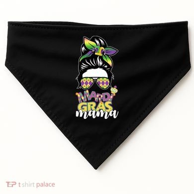 Mardi Gras Mama Hair Bun Celebration USA-Made Doggie Bandana