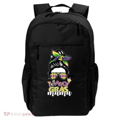 Mardi Gras Mama Hair Bun Celebration Backpack