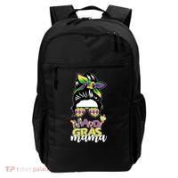 Mardi Gras Mama Hair Bun Celebration Backpack thumb 0
